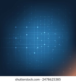 A background featuring a blue internet concept with glowing lines of light