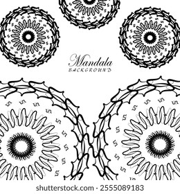 Background featuring intricate black and white designs