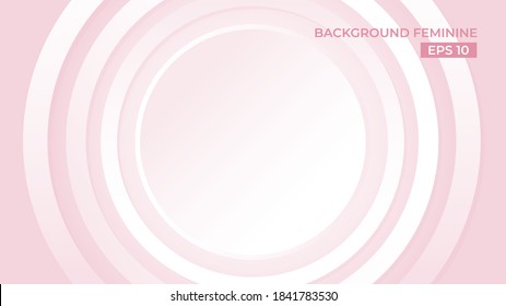 Background feminine circle soft. Premium Vector 