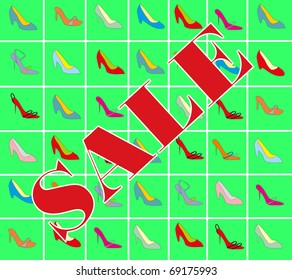 Background from feminine loafers