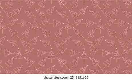 Background with Festive Christmas Tree Design - Perfect for Winter Decorations and Seasonal Gift Wrapping