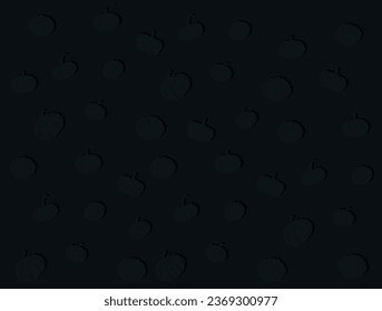 Background for festive products on Halloween. Pattern in the form of a contour of pumpkins on a black background