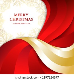 Background with festive ribbons for new year design. Bright saturated colors.