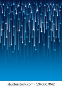 Background with fiber optic connection lines technology. Abstract blue background with optic lines. Cover Design template for the brochure, web, banner, catalog, poster, book, magazine - Vector