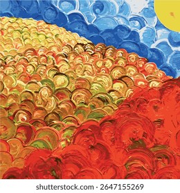 Background field with flowers and beautiful sunny day decor interior/ Print for clothes