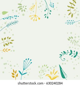 Background with field plants. Spring Summer