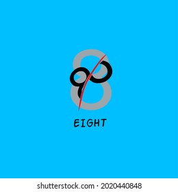 fondo con figura ocho cortada. perfecto para logotipos, marcas y símbolos