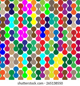 Background with figures. Abstract colored shapes of the same size