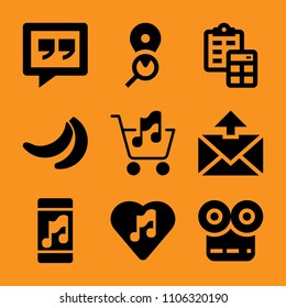 background, file, face, software, e-commerce and address icon vector set. Flat vector design with filled icons. Designed for web and software interfaces