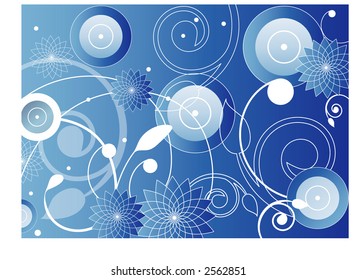 background filigree flowers vector