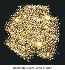 Hintergrund gefüllt mit glänzendem Gold Glitzer. Vektorillustration