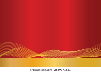  Fondo con espacio de relleno en el tema chino rojo, estilo de Asia.