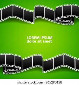 Background with film reel. Cinema background. EPS10 vector