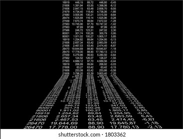 background with financial data in perspective