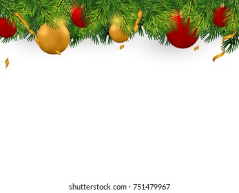 Background with fir tree branches
