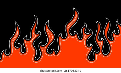 Background with fire lines. fire line design. Flame outline background. Fire Background. flame Background.
