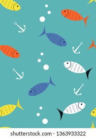 Background with fish