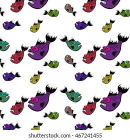 Background with fish. Piranha