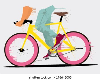 background with fixed gear bicycle