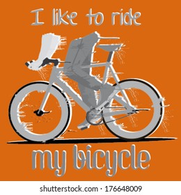 background with fixed gear bicycle