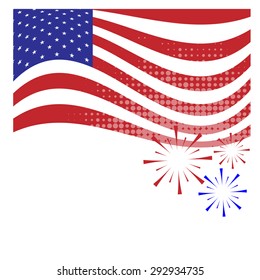 Background  flag American vector