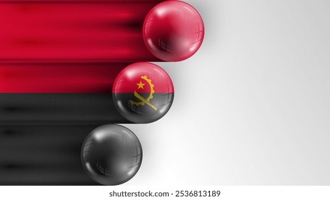 Bandera de fondo de Angola gráfico y etiqueta. Elemento de impacto para el uso que desea hacer de él.
