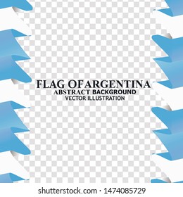 Background with flag of Argentina. Colorful illustration with flag for web design. Illustration with transparent background.