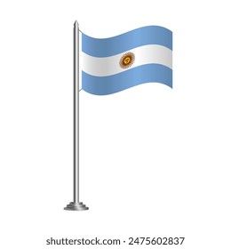 Hintergrund mit der Flagge Argentiniens. Vektorillustration.
