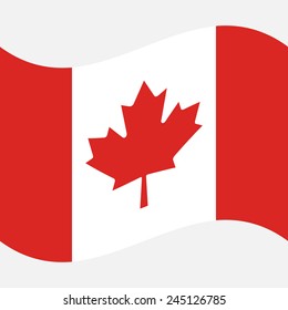 Background Flag of Canada on a gray background