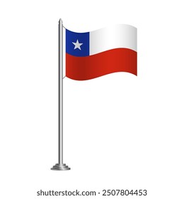 Background with flag of Chile. Vector Illustration.
