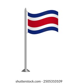 Background with flag of Costa Rica. Vector Illustration. 
