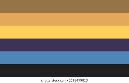 Background flag design with six color horizontal stripes.