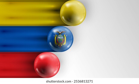 Sinalizador de fundo do gráfico e rótulo do Equador. Elemento de impacto para o uso que você deseja fazer dele.