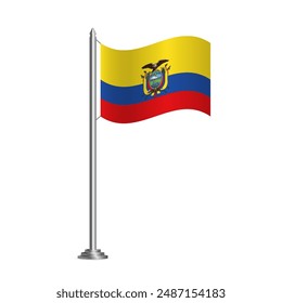 Background with flag of Ecuador. Vector Illustration. 
