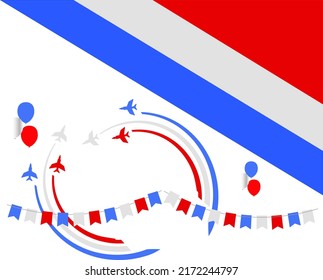 Background with flag france of happy bastille day.