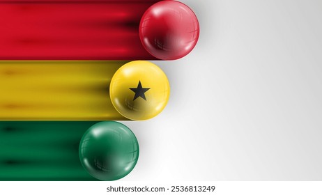 Hintergrund Flagge von Ghana Grafik und Label. Element der Auswirkung für die Verwendung, die Sie daraus machen möchten.