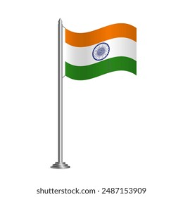 Hintergrund mit der Flagge Indiens. Vektorillustration.
