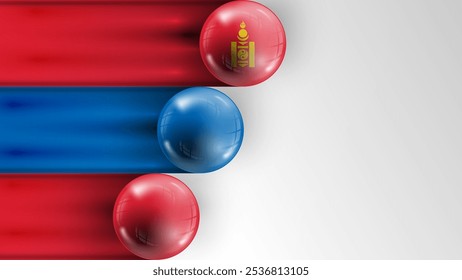 Background flag of Mongolia graphic and label. Element of impact for the use you want to make of it.
