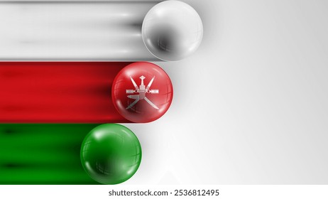 Background flag of Oman graphic and label. Element of impact for the use you want to make of it.