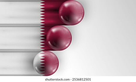 Background flag of Qatar graphic and label. Element of impact for the use you want to make of it.
