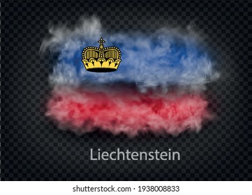 background of flag of smoke and clouds. Vector illustration
