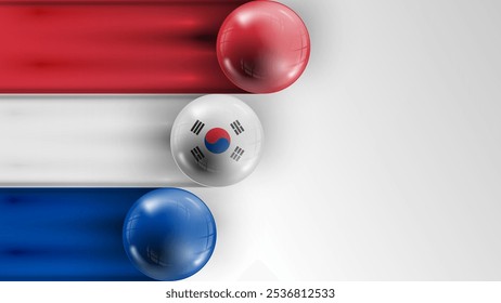 Bandera de fondo del gráfico y etiqueta de Corea del Sur. Elemento de impacto para el uso que desea hacer de él.