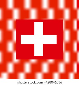 Background and flag of Switzerland.