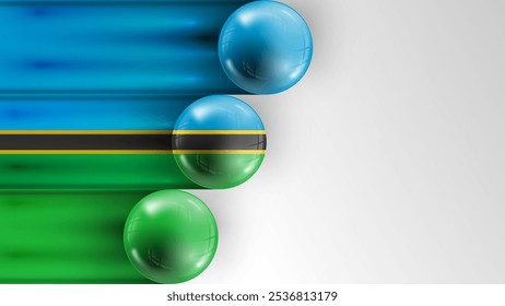 Background flag of Tanzania graphic and label. Element of impact for the use you want to make of it.