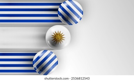 Background flag of Uruguay graphic and label. Element of impact for the use you want to make of it.