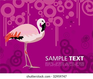 Background with flamingo