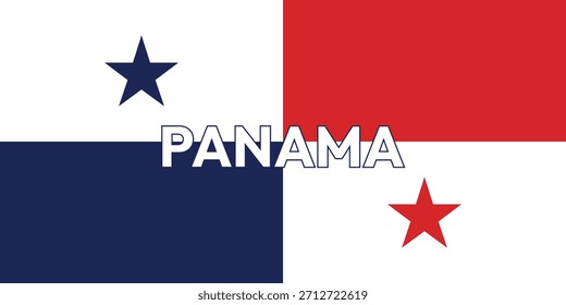 Background flat design Panama flag vector icon