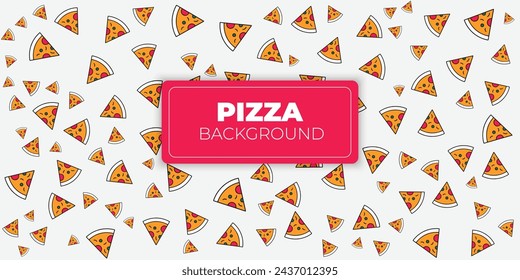 background flat design pizza seamless pattern, vector