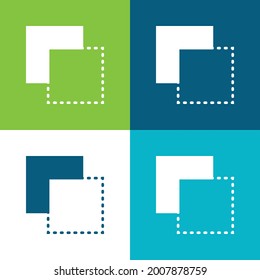 Background Flat four color minimal icon set