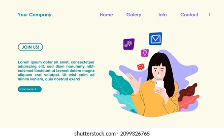fondo con imagen plana de las mujeres charlando, buena para la pagina de préstamos, página de inicio, web etc.